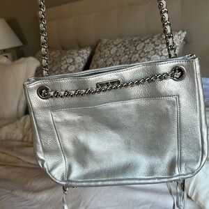 Rebecca Minkoff Metallic Silver Shoulder Bag